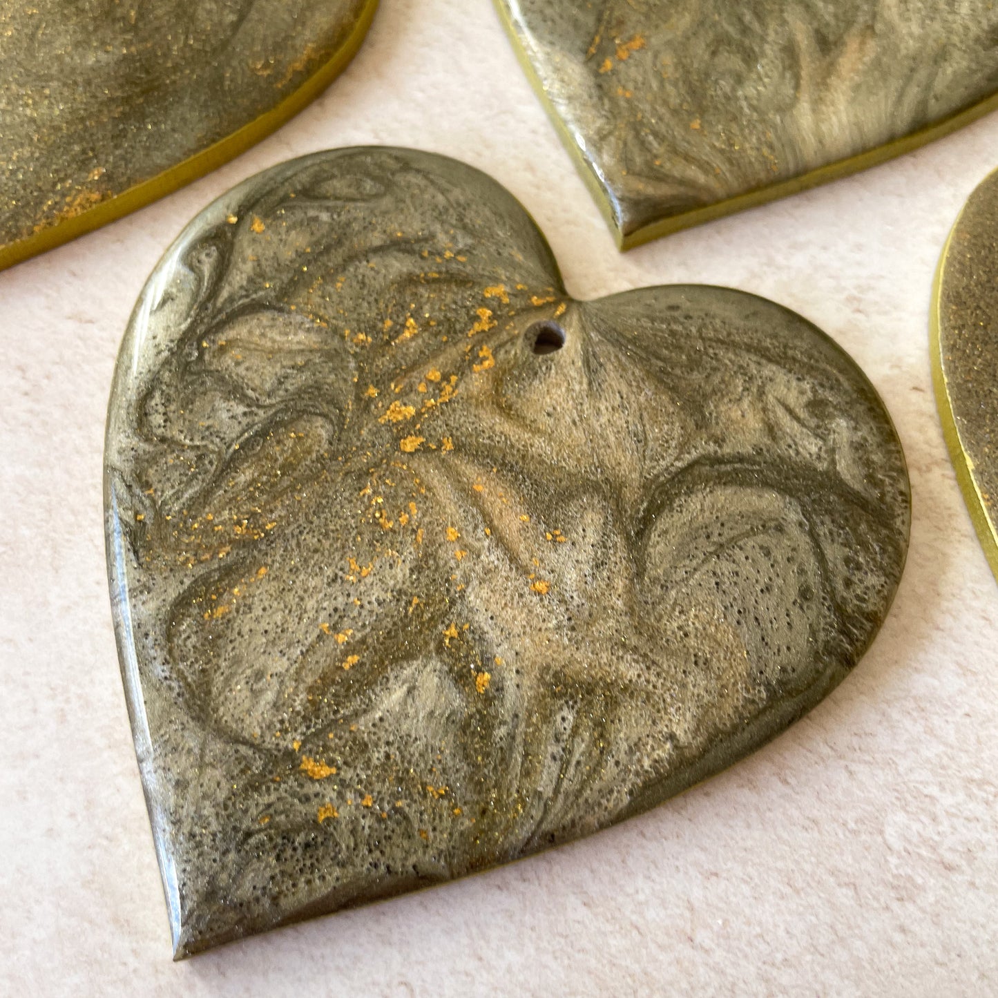 Antique Gold Heart Hanging Decoration