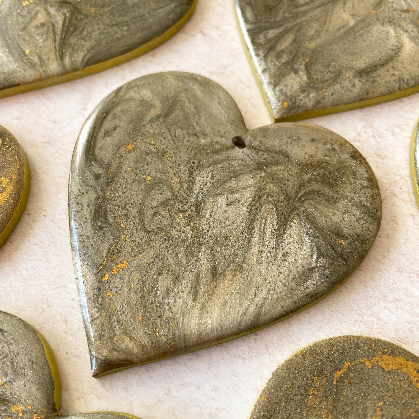 Antique Gold Heart Hanging Decoration