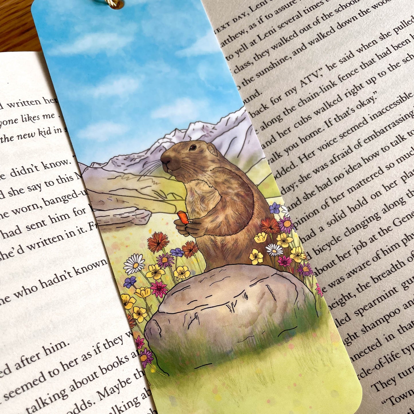 Marmot in the Swiss Alps Bookmark (Saas Valley)