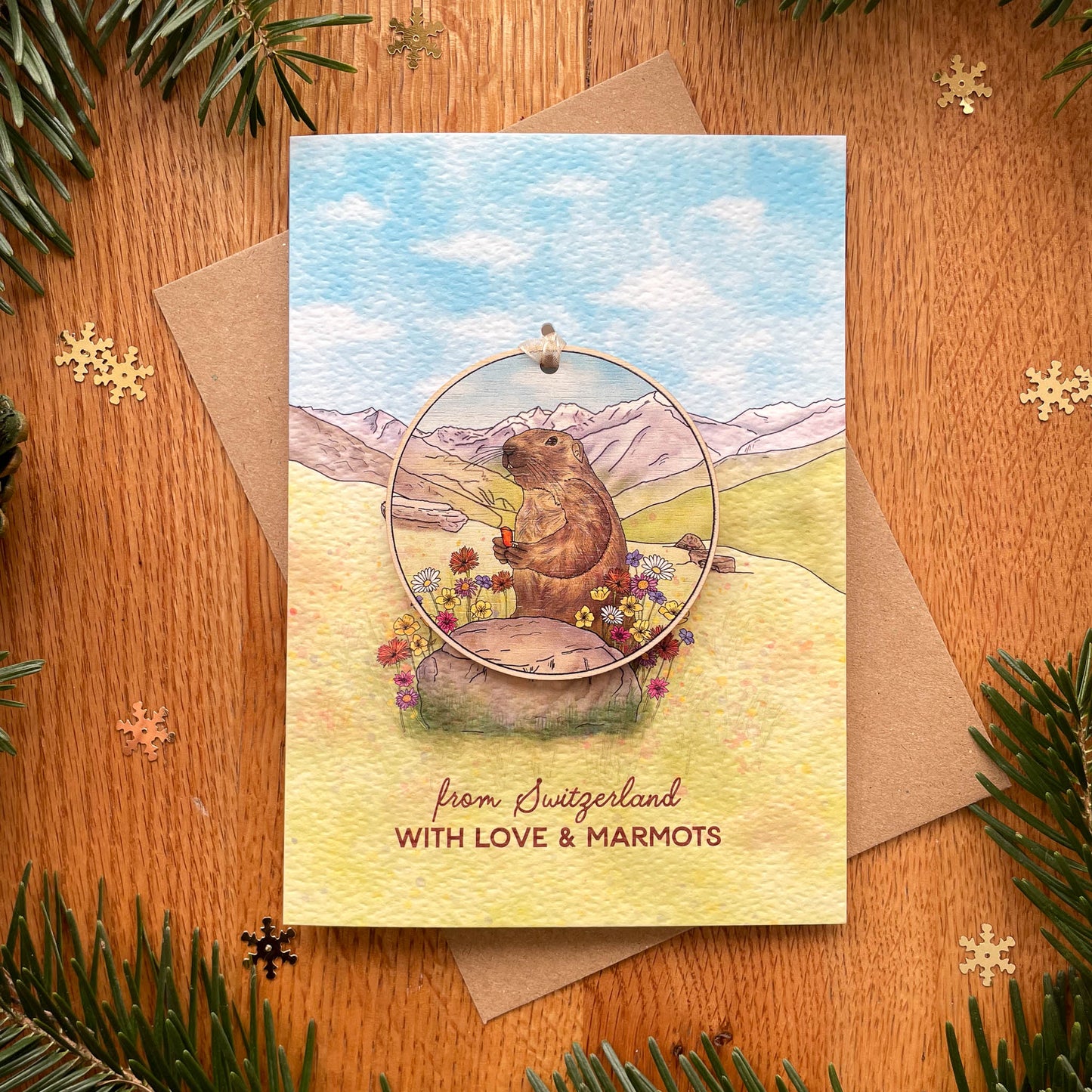 Marmot in the Swiss Alps Hanging Decoration