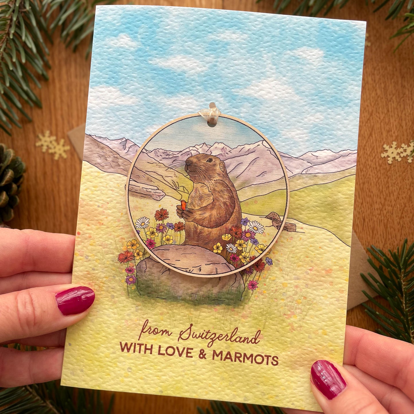 Marmot in the Swiss Alps Hanging Decoration