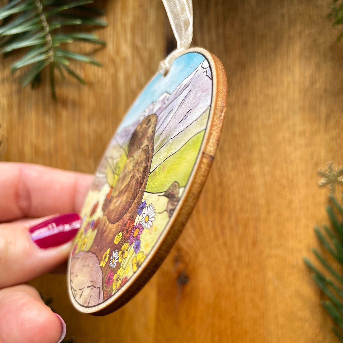 Marmot in the Swiss Alps Hanging Decoration