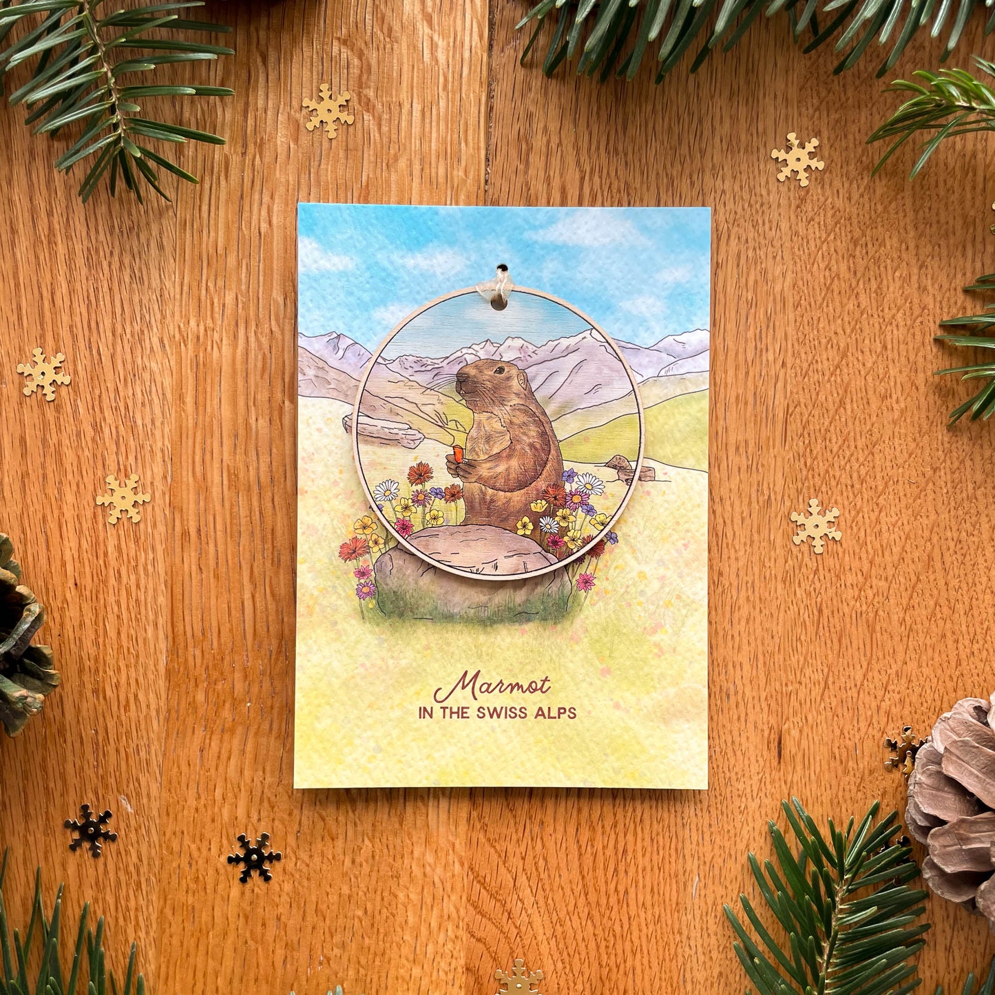 Marmot in the Swiss Alps Hanging Decoration