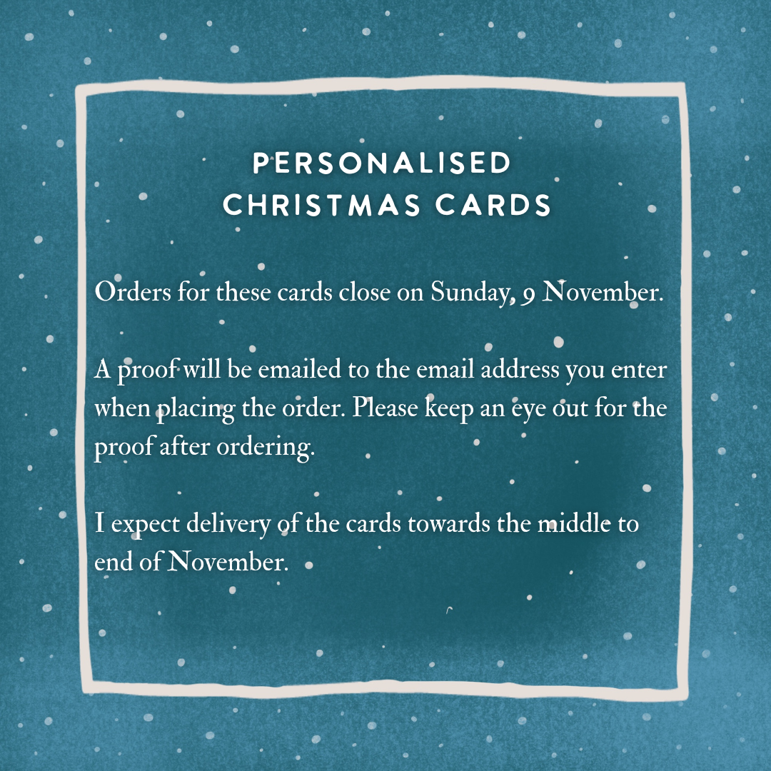 Set of Personalised Family Christmas Card - Christmas at the Swiss Chalet