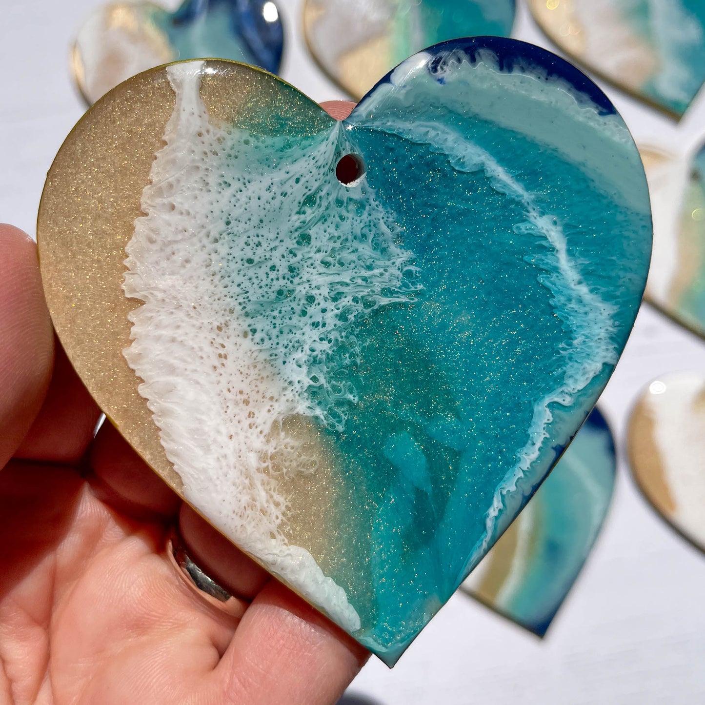 Ocean Heart Hanging Decoration with/without Greeting Card