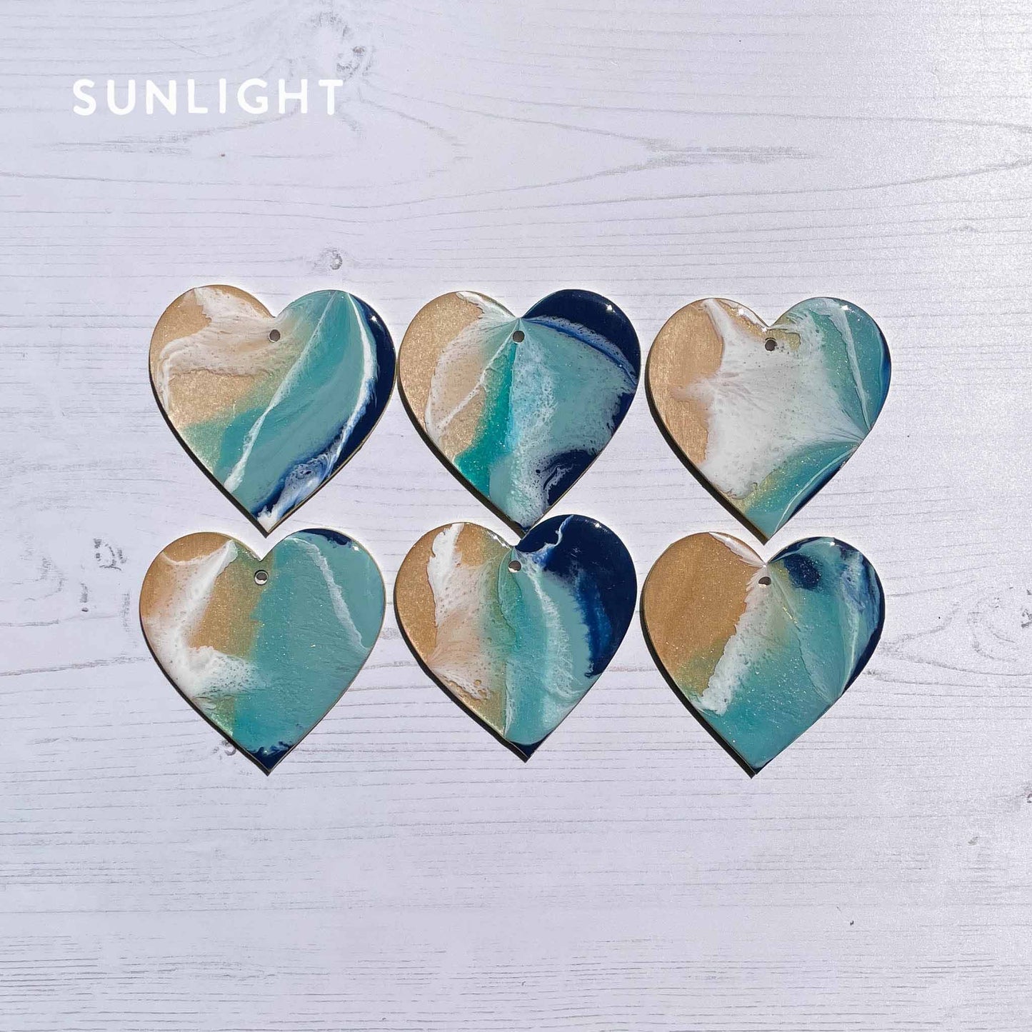 Ocean Heart Hanging Decoration with/without Greeting Card