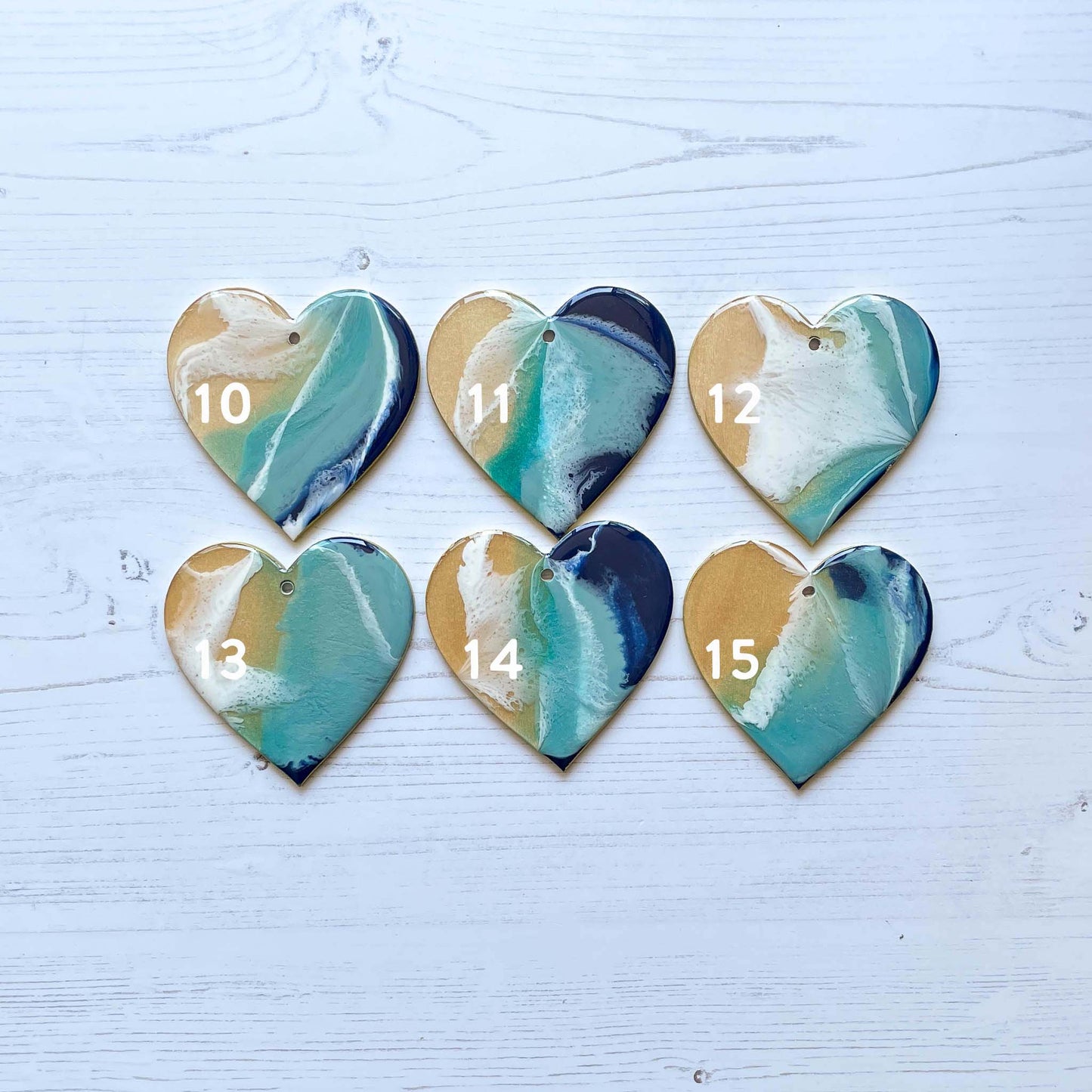 Ocean Heart Hanging Decoration with/without Greeting Card