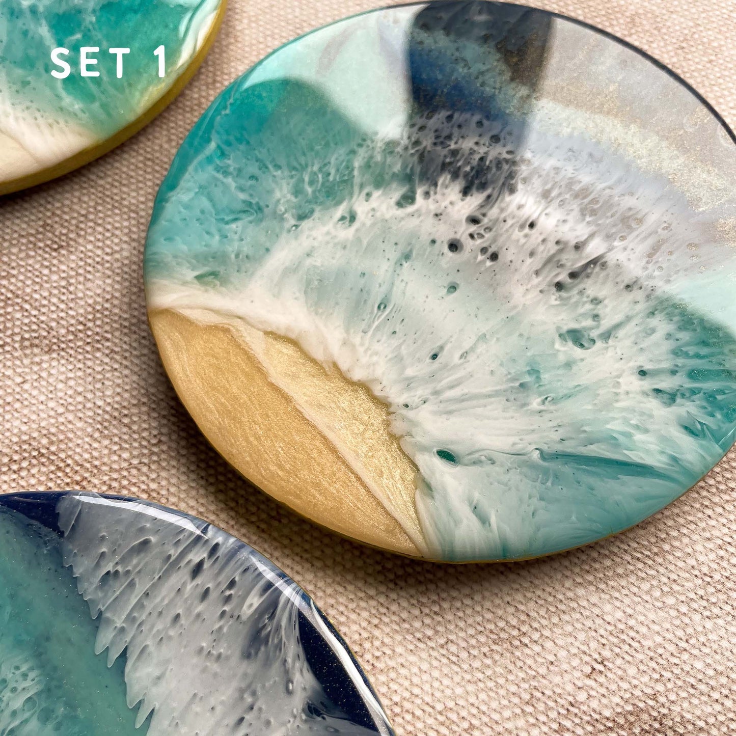 Make someone's birthday special with these exquisite ocean coasters, a perfect addition to any beach-themed room.