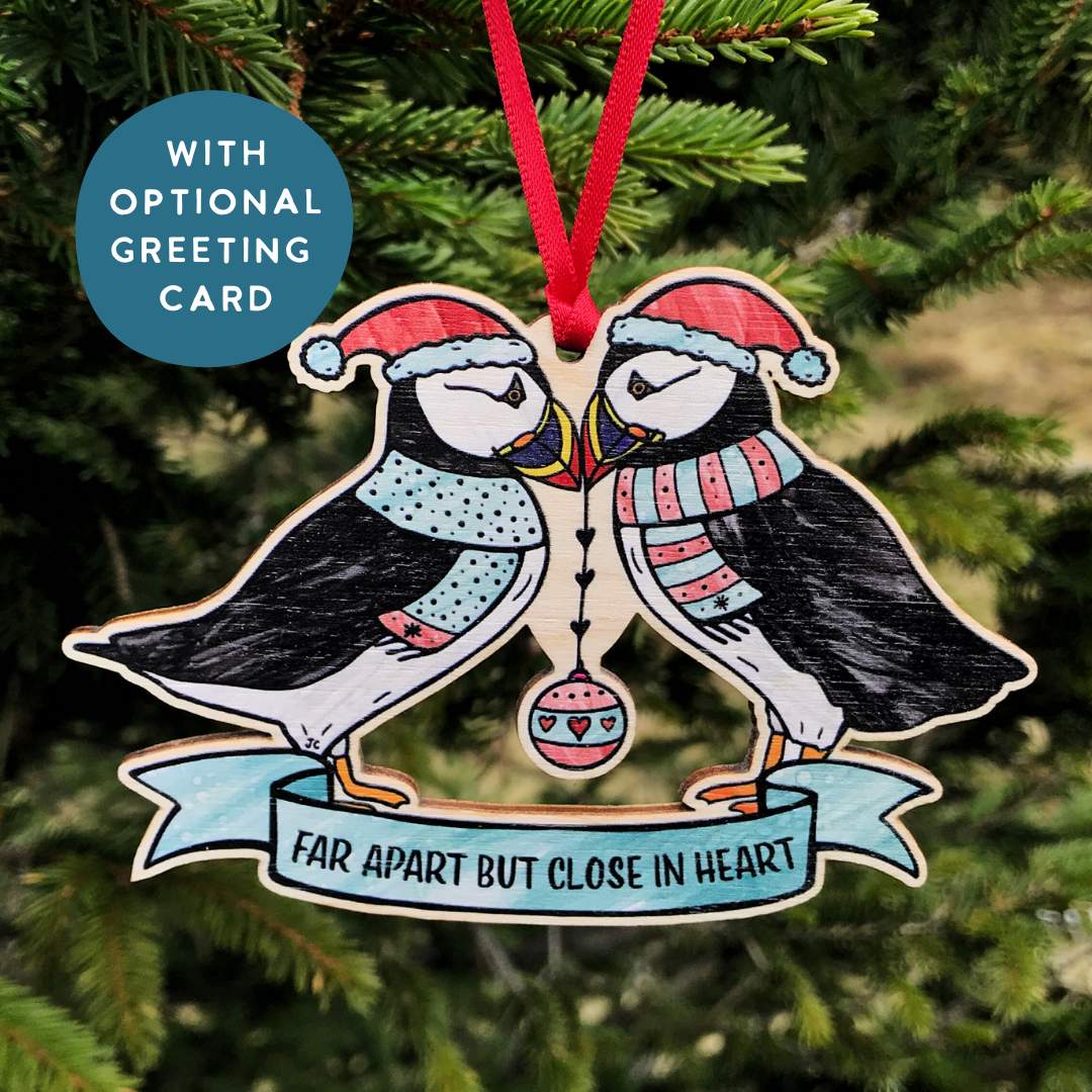 Sending love across the miles with this puffin decoration