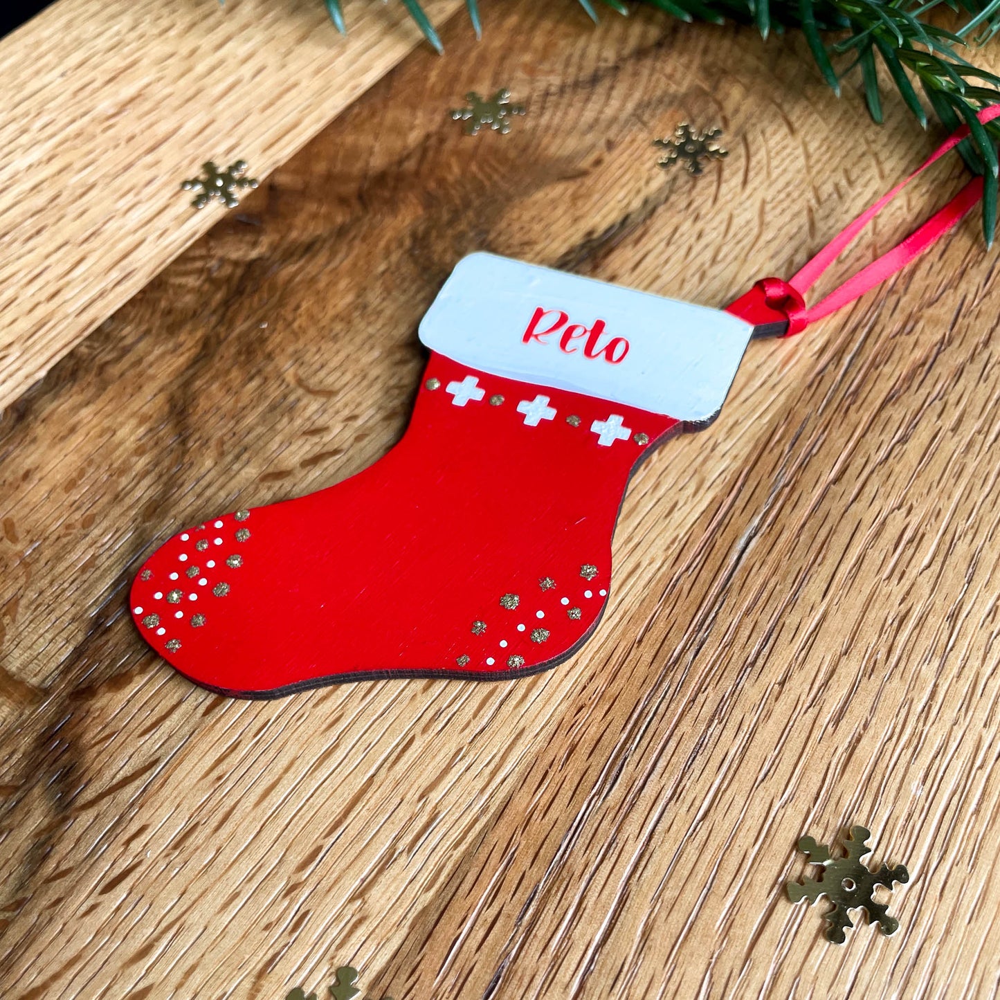 Personalised Christmas Stocking - Swiss Version