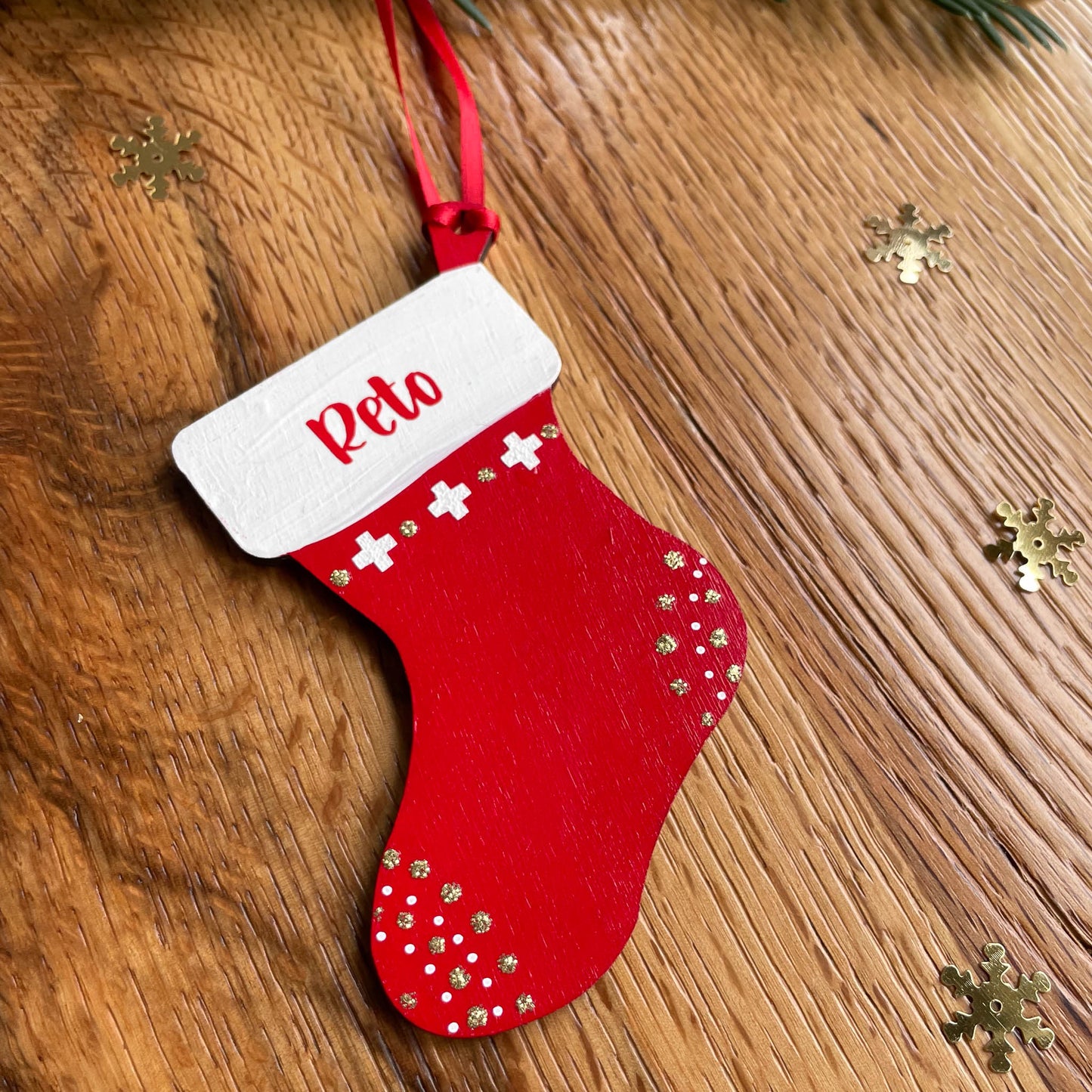 Personalised Christmas Stocking - Swiss Version