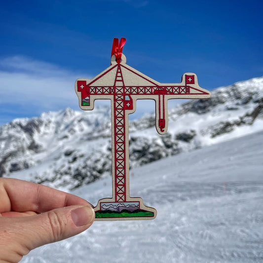 Red Swiss Crane Hanging Decoration - PRE-ORDER