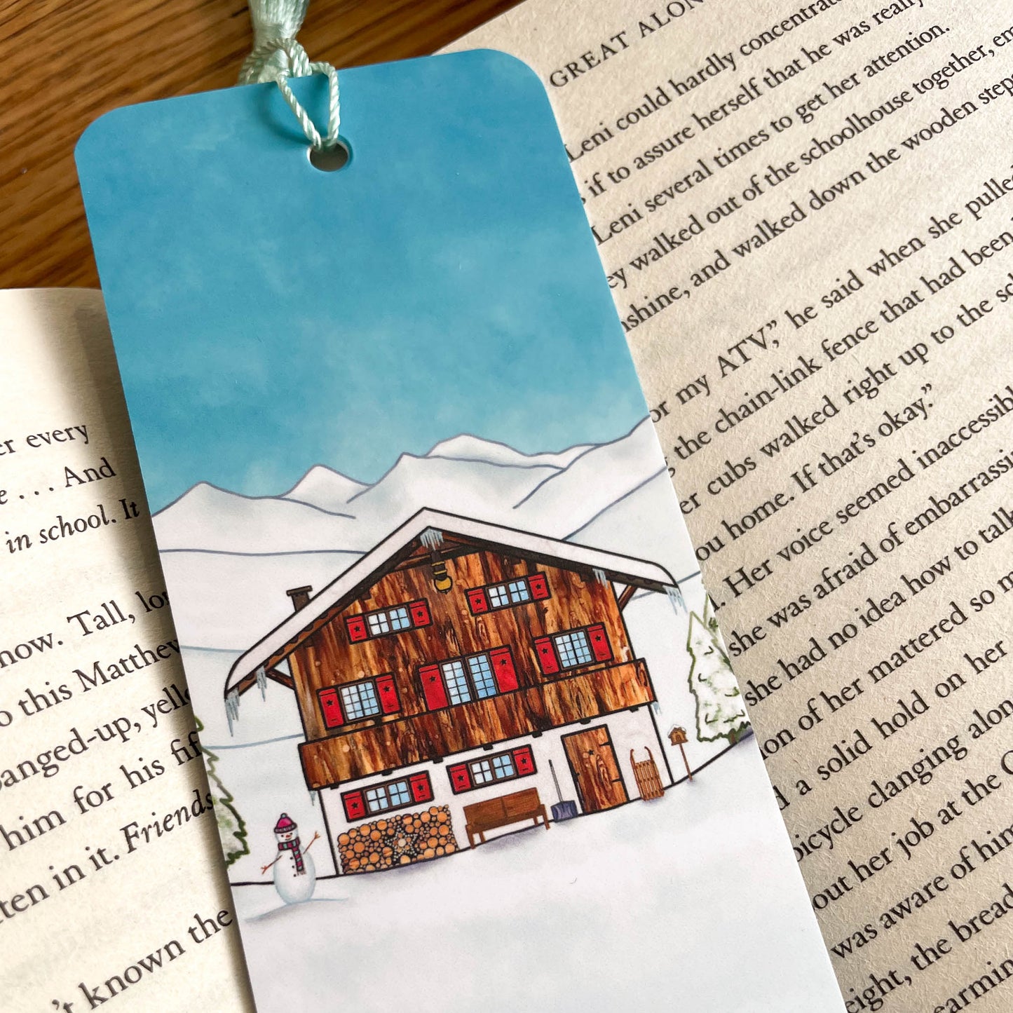 Swiss Mountain Chalet in Winter Bookmark