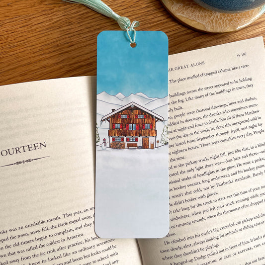 Swiss Mountain Chalet in Winter Bookmark