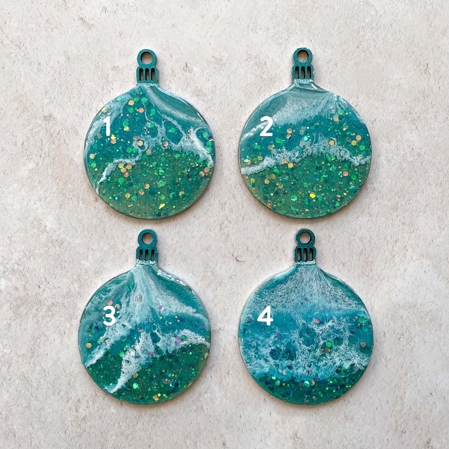 Swiss Lake Inspired Bauble Shaped Christmas Tree Decoration