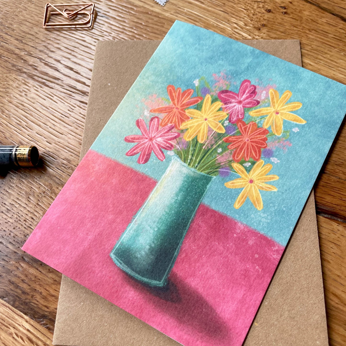 Cheerful Flowers in a Vase