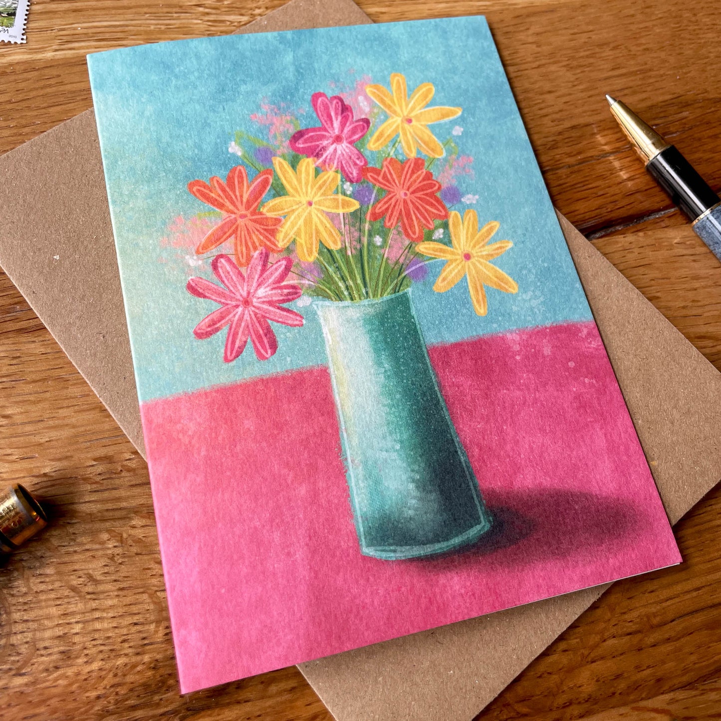 Cheerful Flowers in a Vase