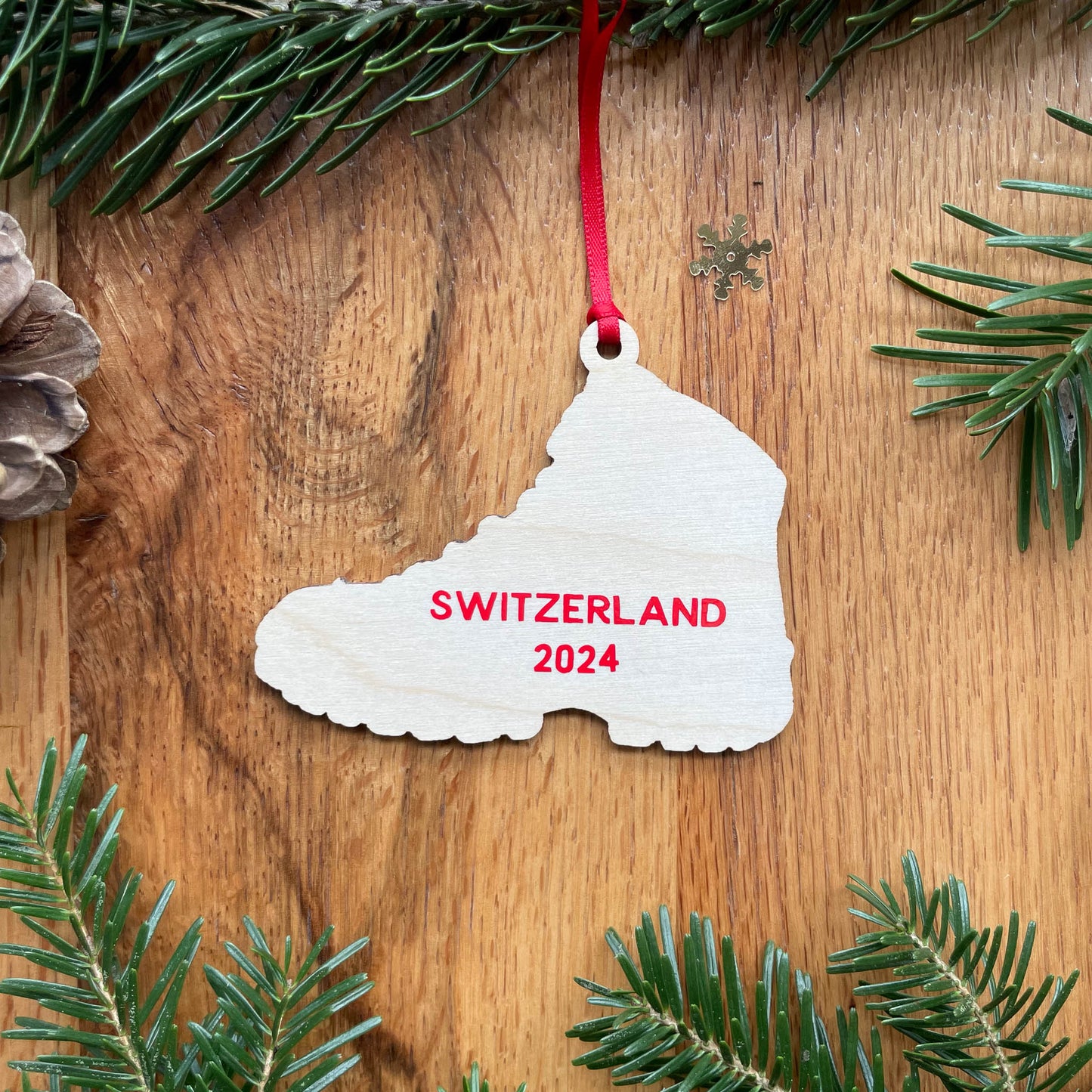 Hiking Boot Decoration -  Keepsake & Swiss Souvenir featuring The Matterhorn