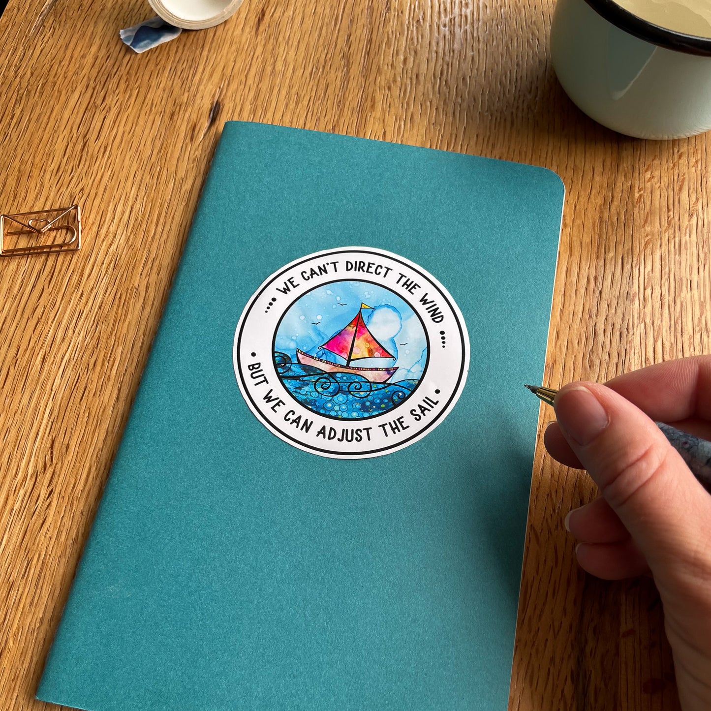 Motivating sailboat design vinyl sticker - a visual boost of hope and motivation when you need it most.