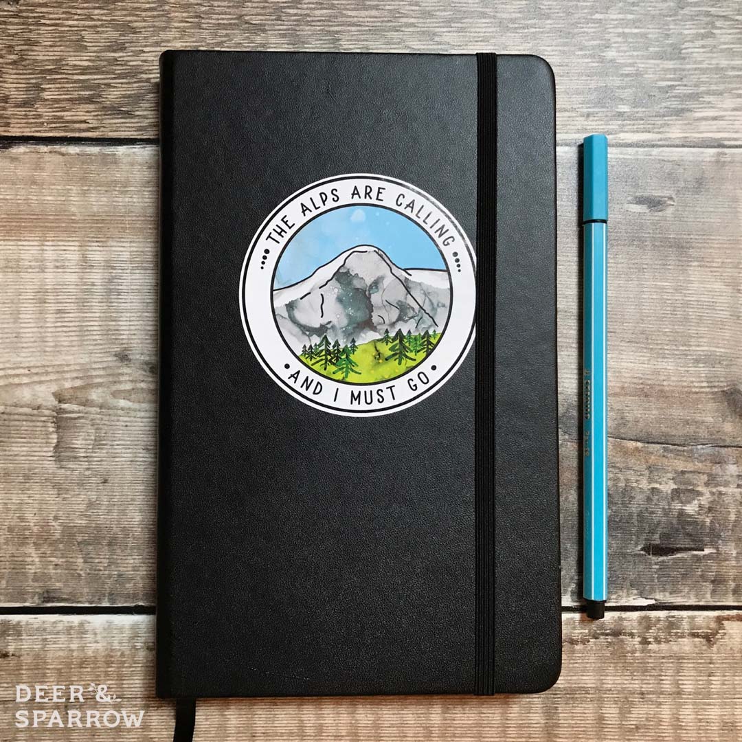The Alps are Calling and I Must Go Vinyl Sticker - Swiss Themed Gift ...