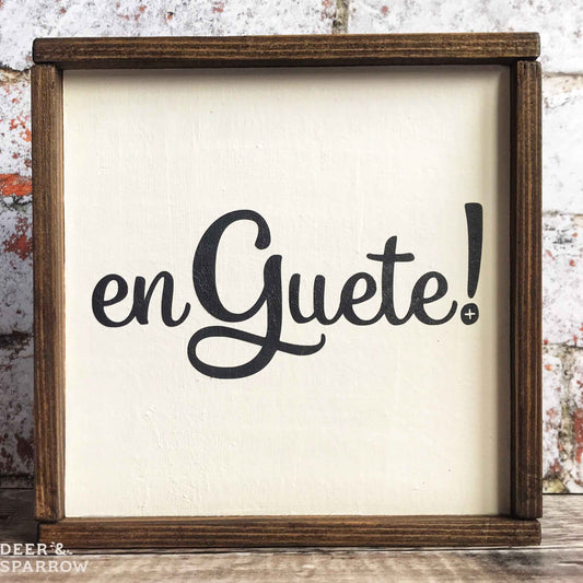 En Guete! Wooden Plaque