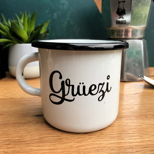 Grüezi Enamel Mug