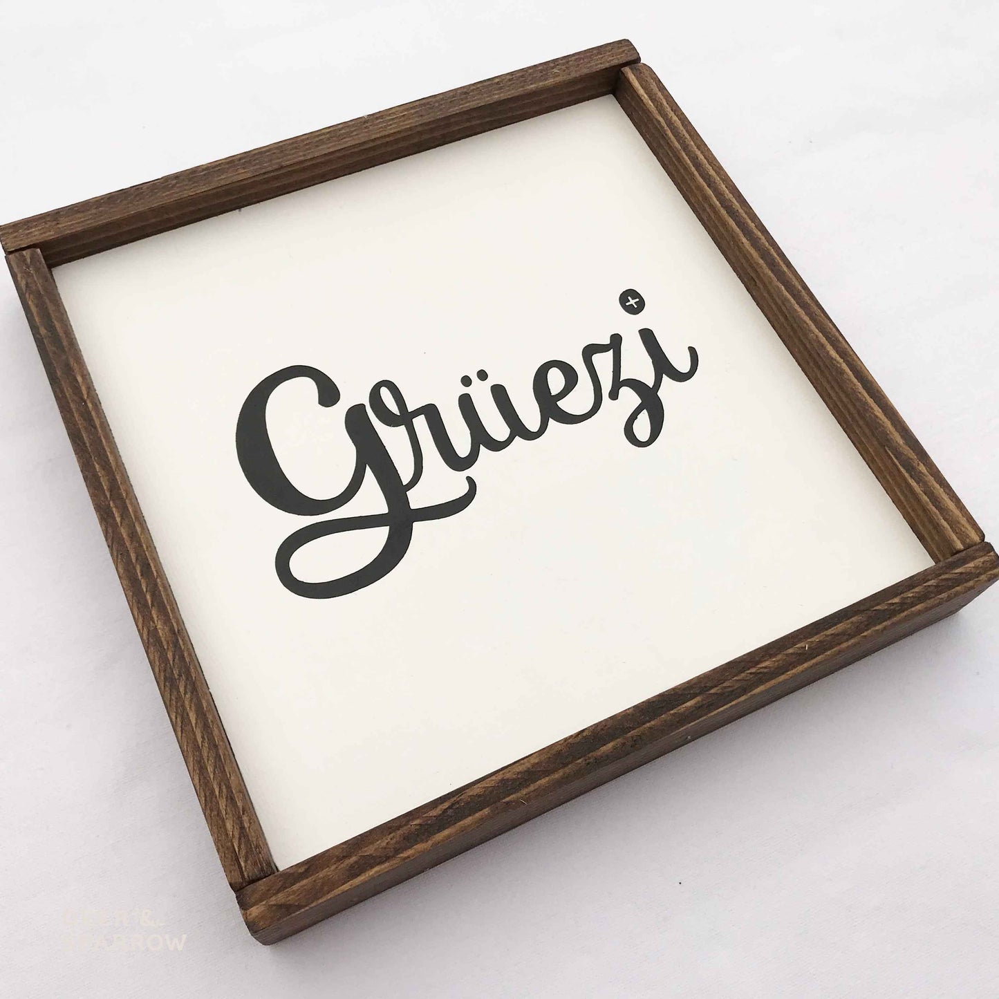 Grüezi Wooden Plaque