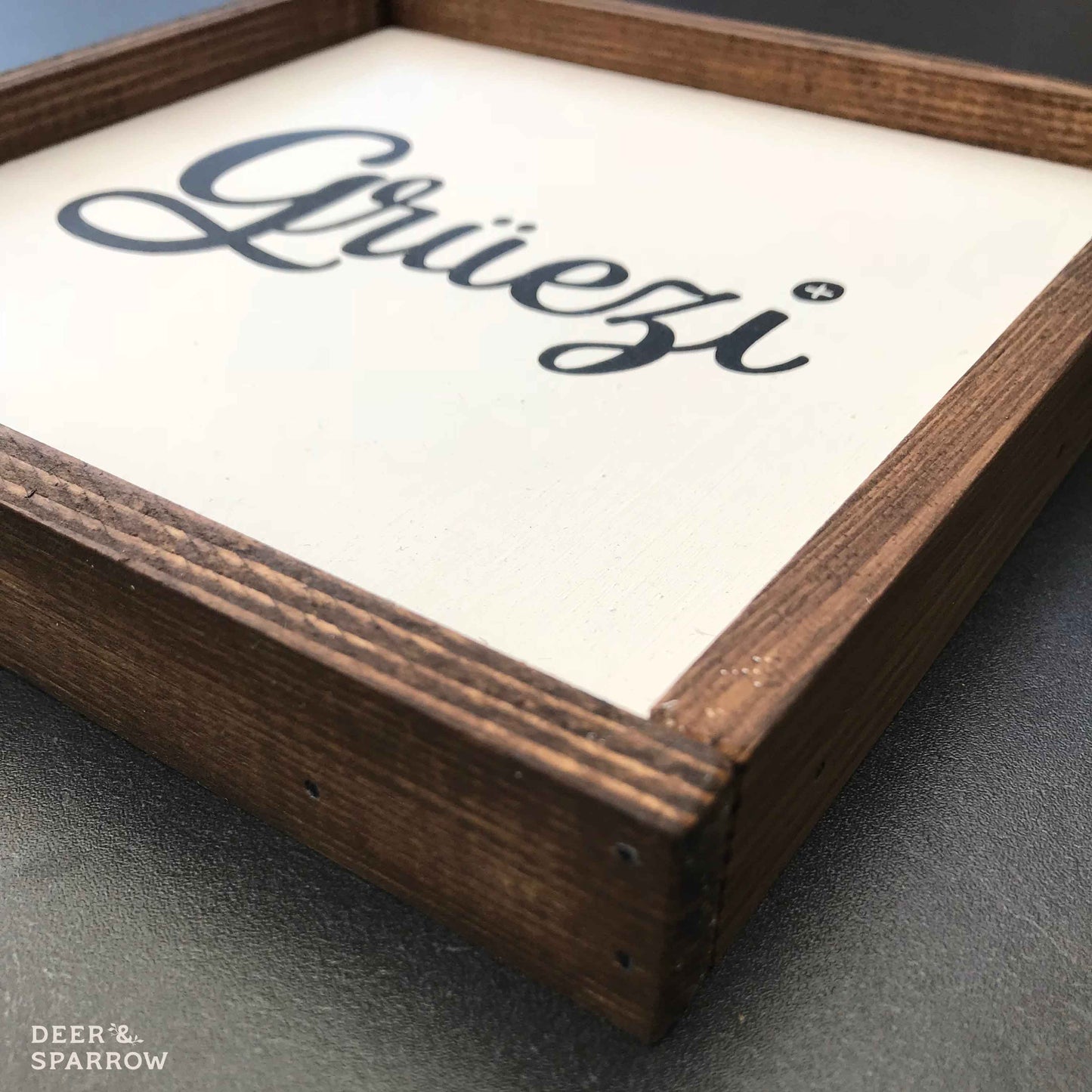 Grüezi Wooden Plaque