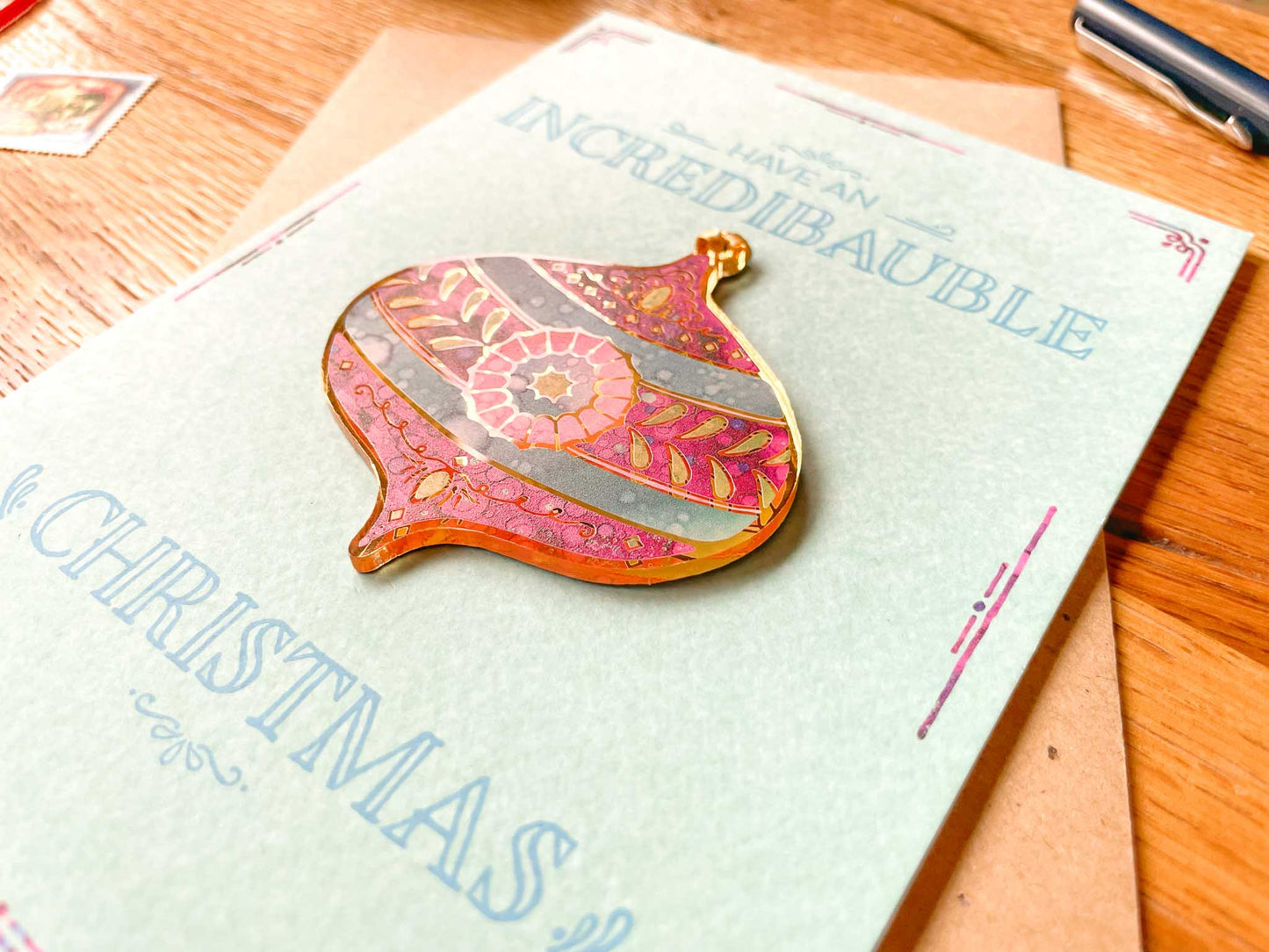 Retro Mirrored Christmas Bauble