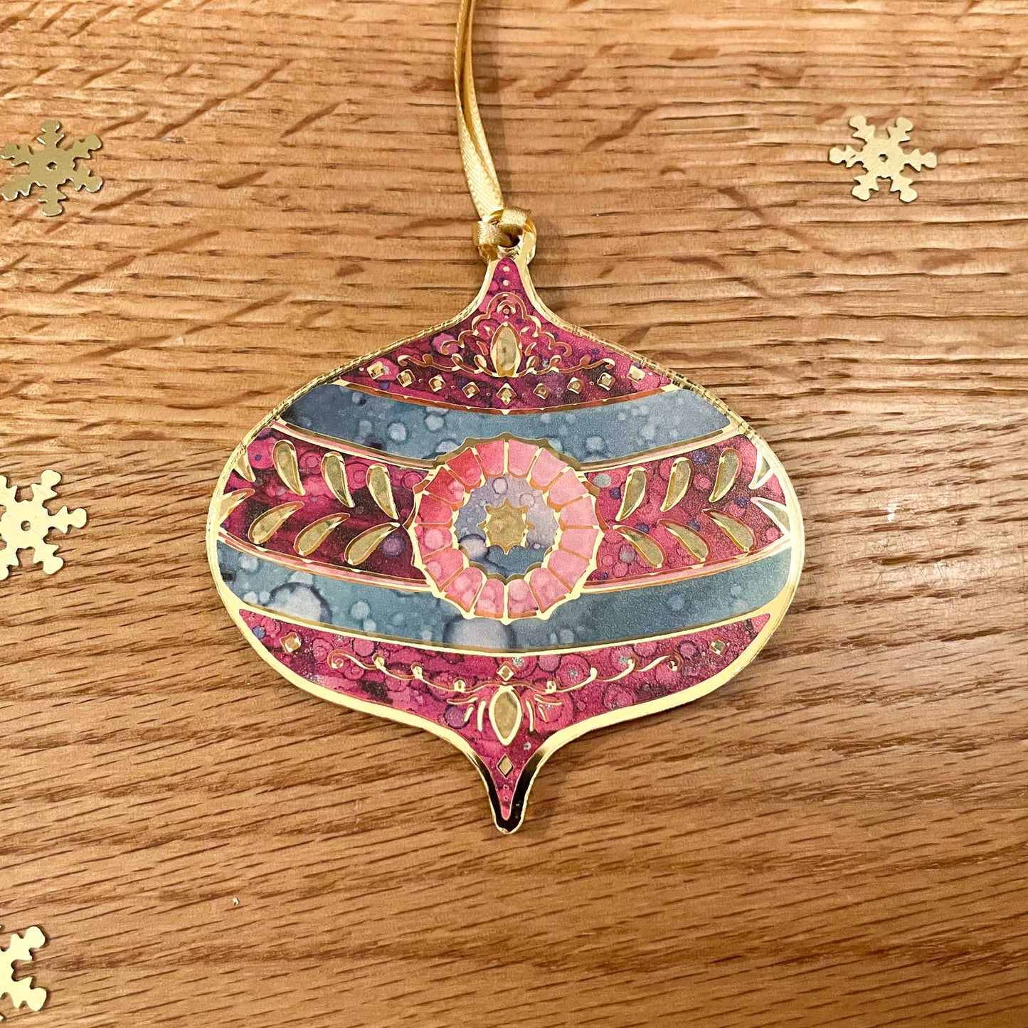 Retro Mirrored Christmas Bauble