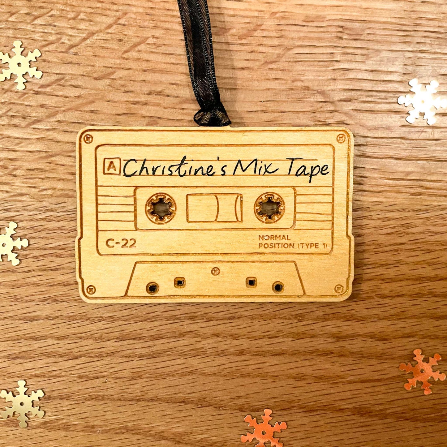 Personalised Mix Tape Cassette Decoration & Greeting Card
