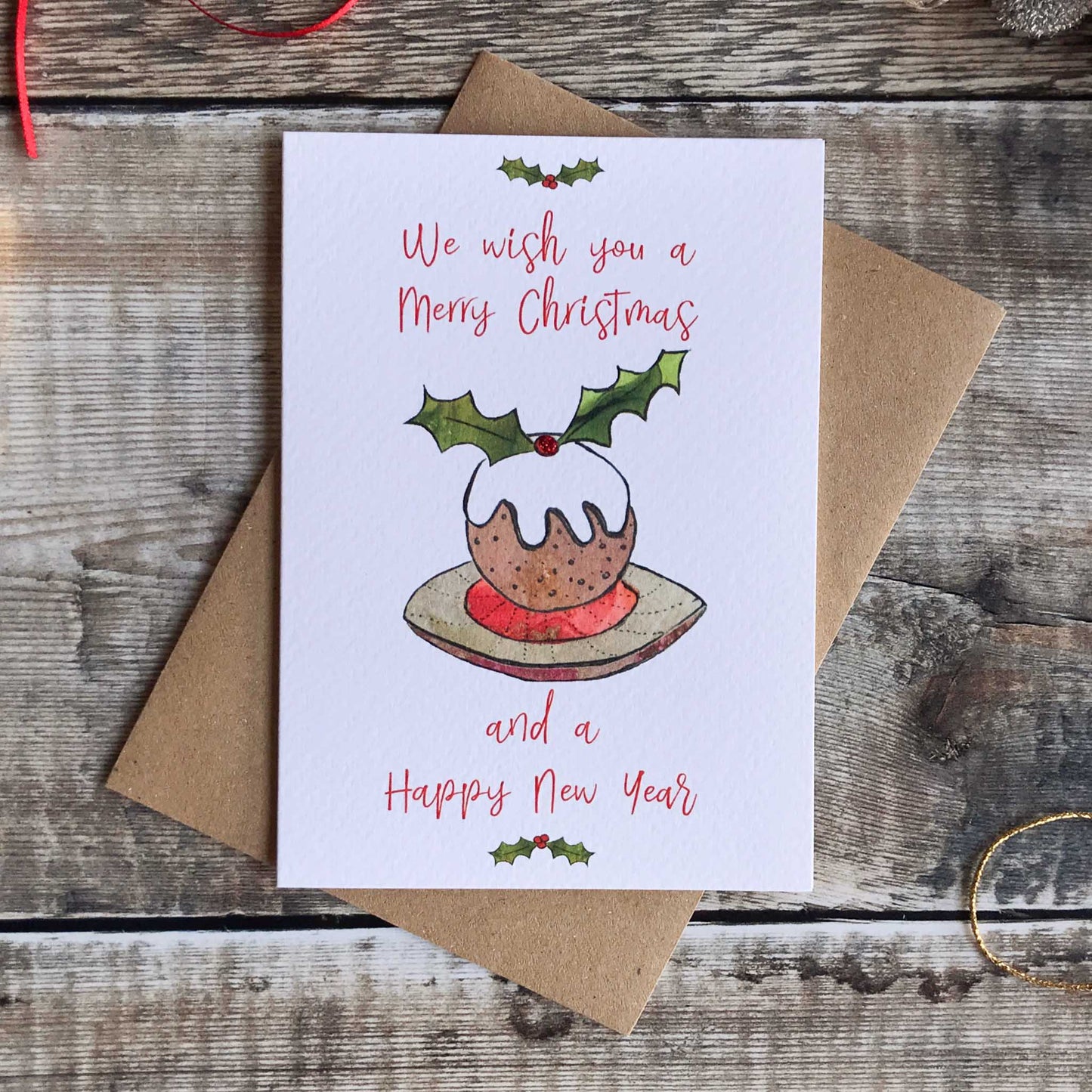 Christmas Pudding Holiday Card
