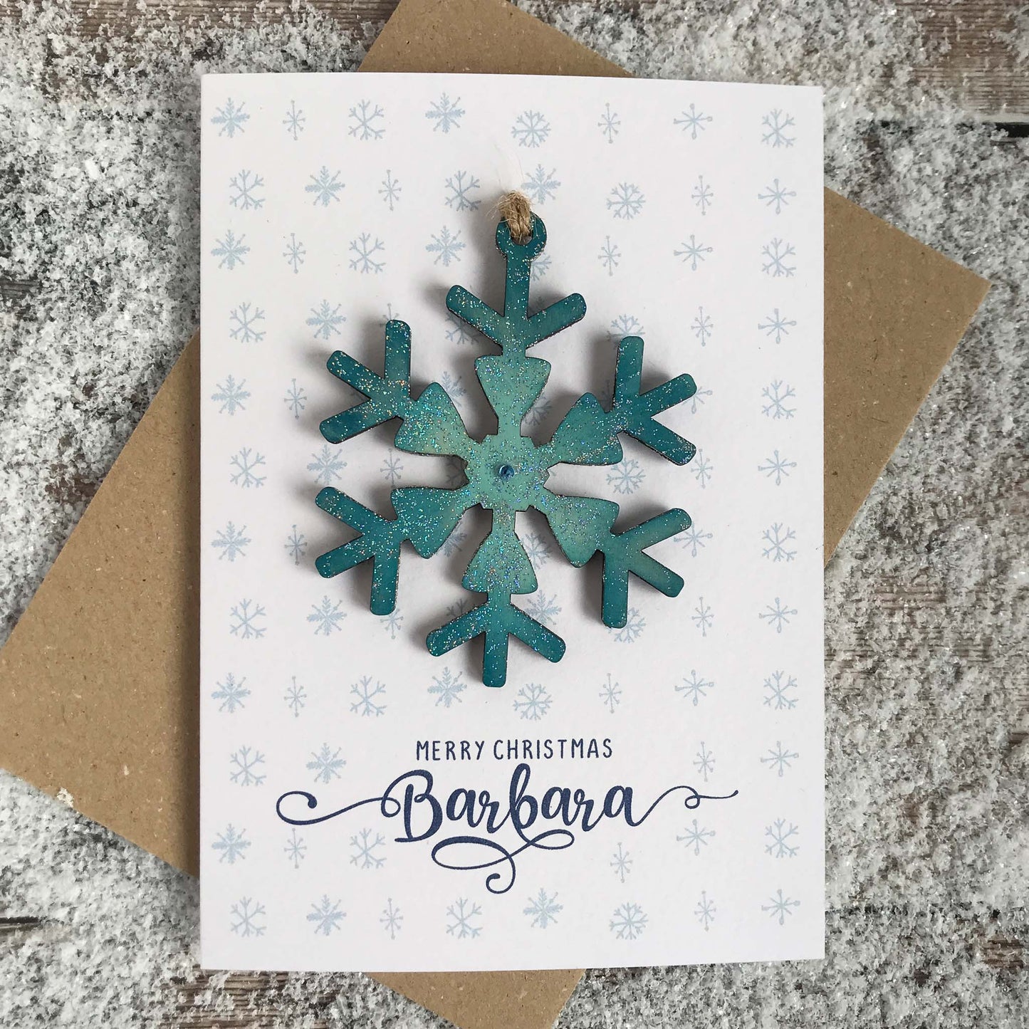 Personalised Snowflake Card