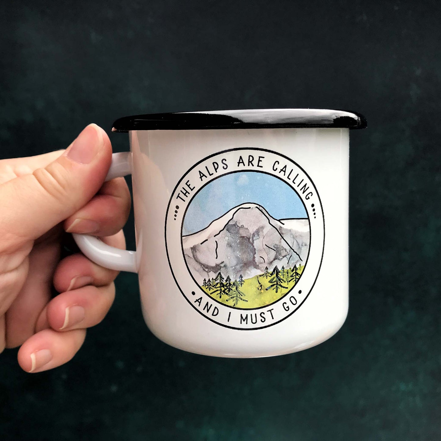 The Alps Are Calling Enamel Mug