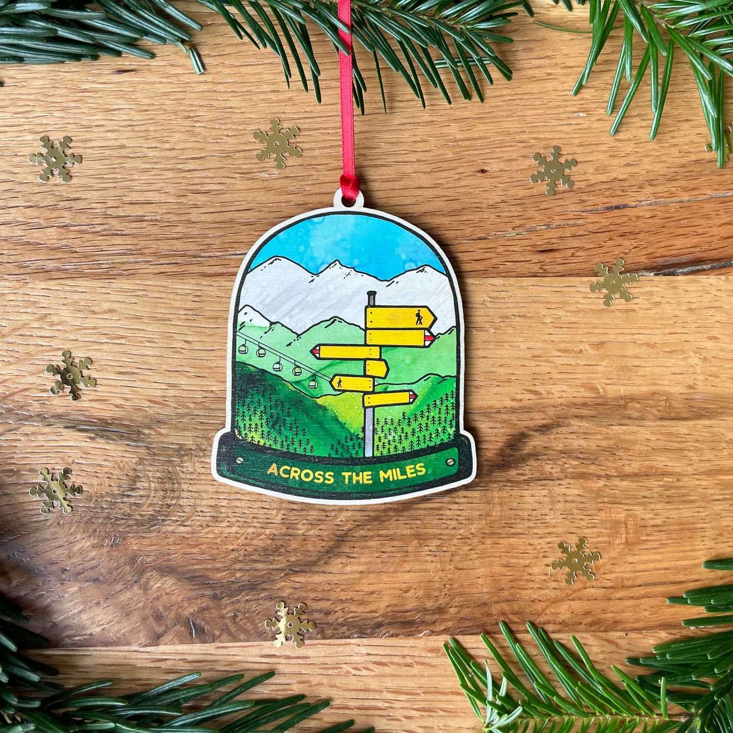 Hiking Globe Decoration & Card